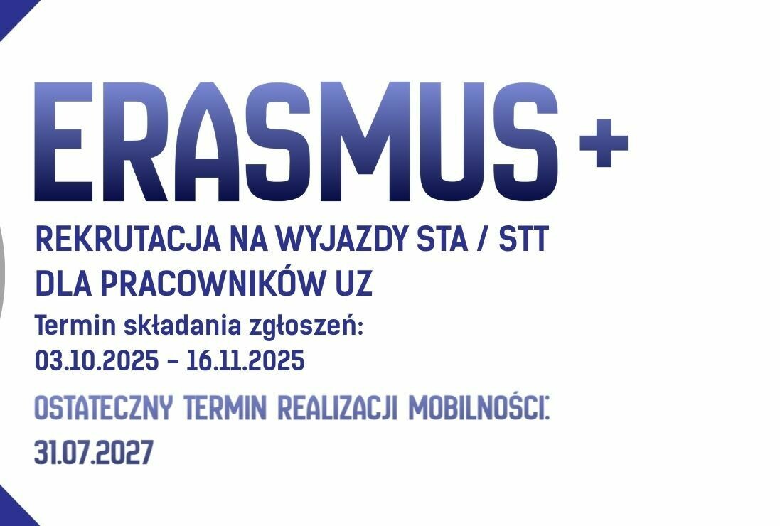 Rekrutacja Erasmus+ dla pracowników UZ