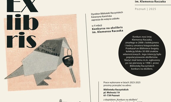 Konkurs na ekslibris im. Klemensa Raczaka